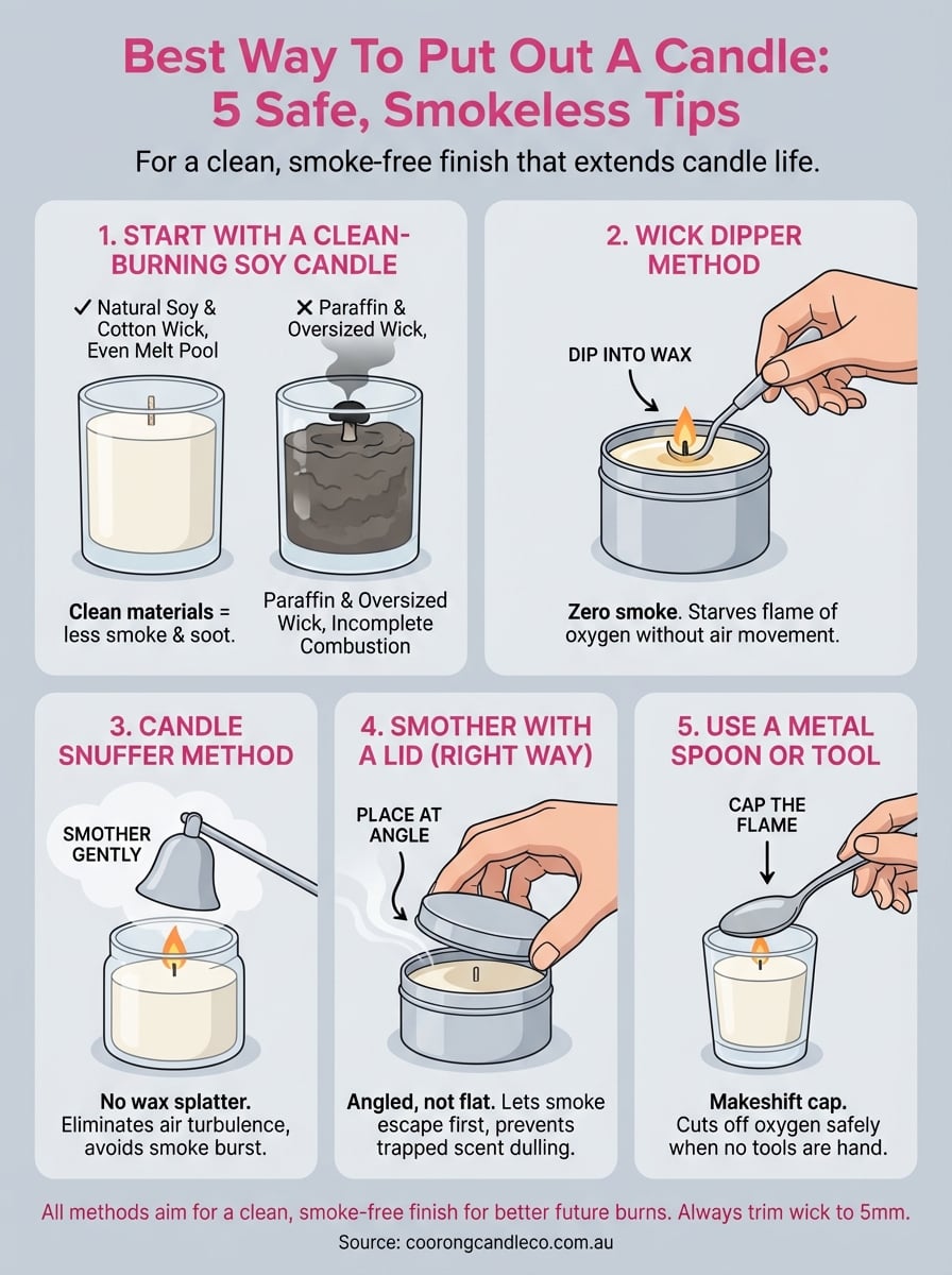 best way to put out a candle infographic