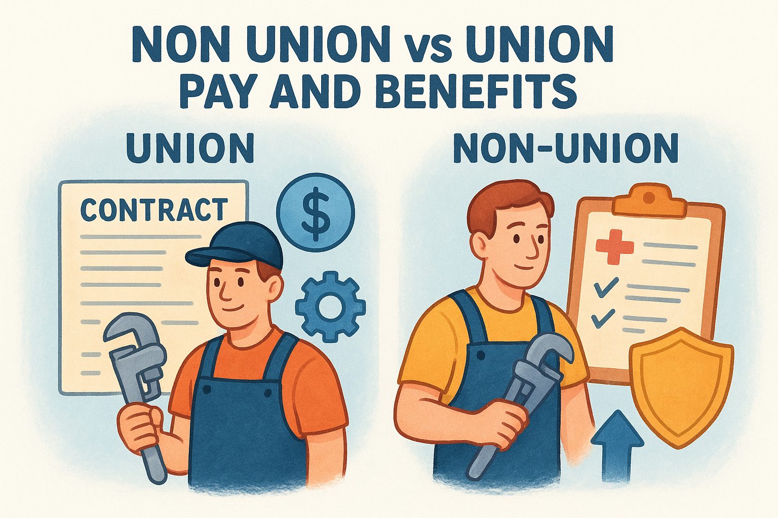 Non union vs union pay and benefits