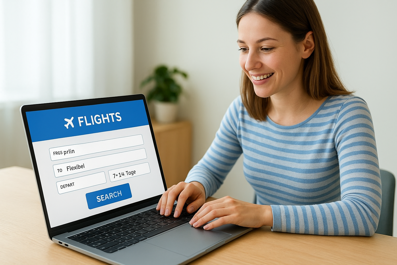 2. Flexible Suche mit Datum, Abflughafen und Dauer