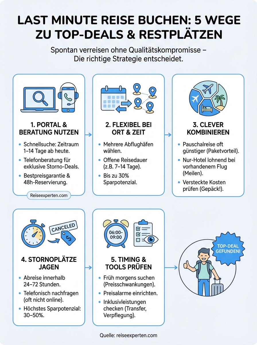 last minute reise buchen infographic