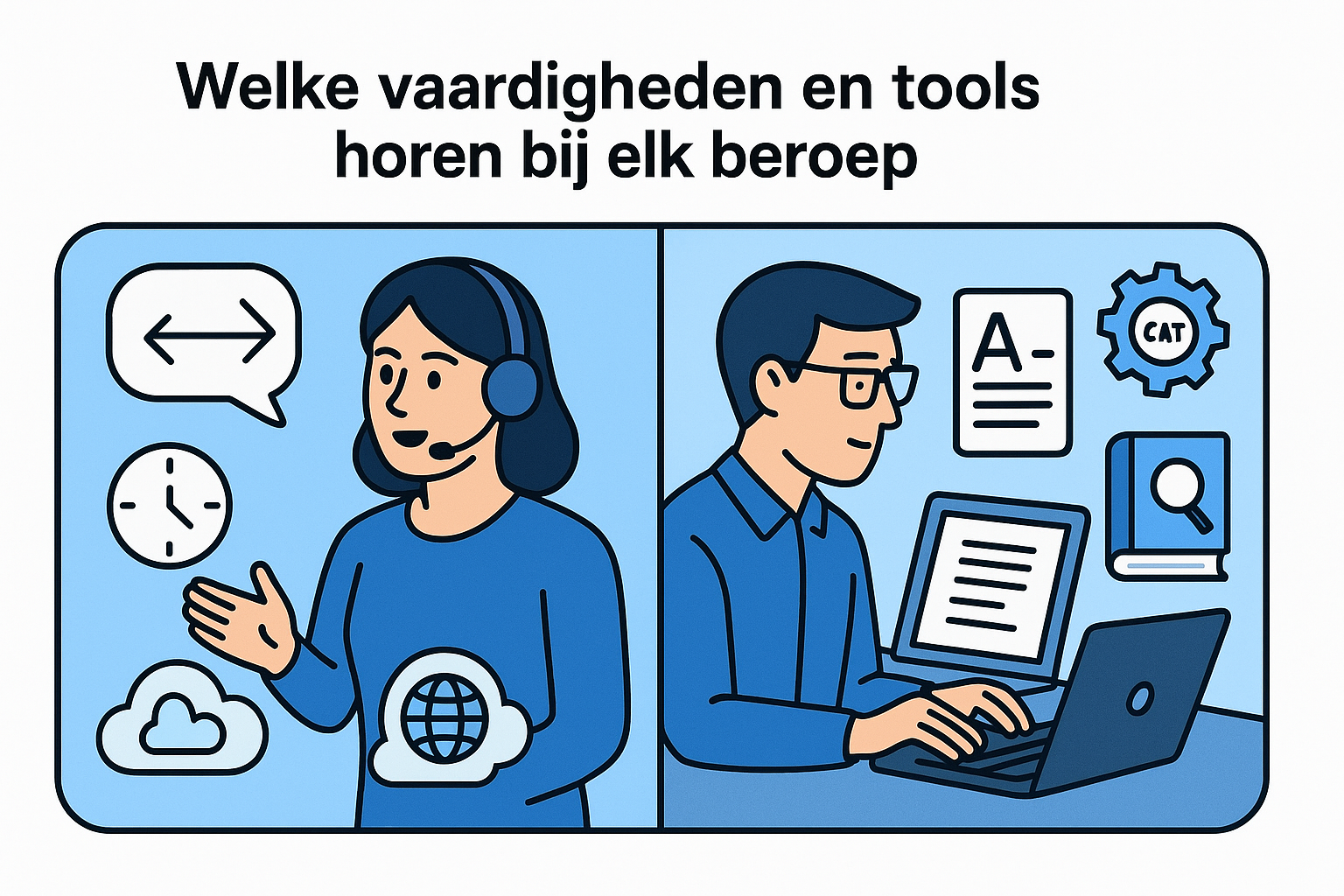 Welke vaardigheden en tools horen bij elk beroep