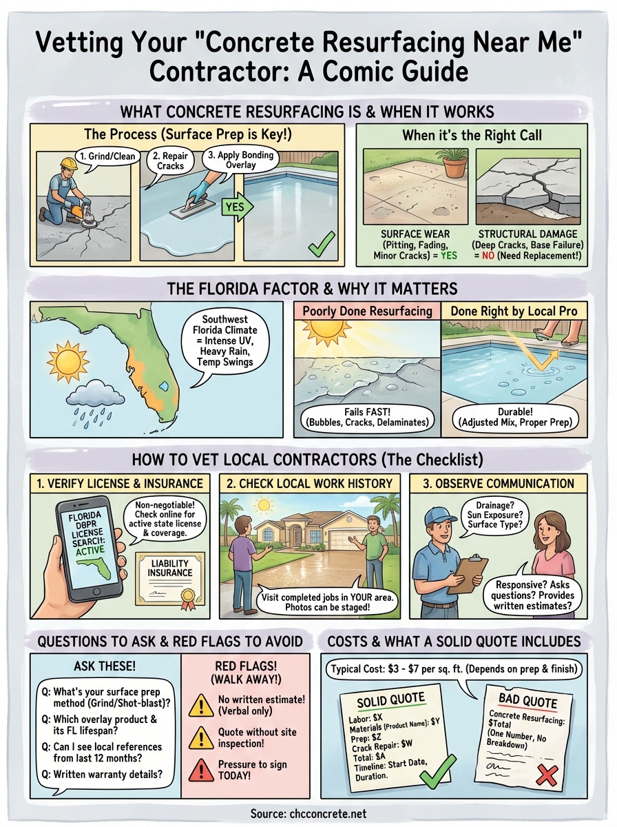concrete resurfacing near me infographic