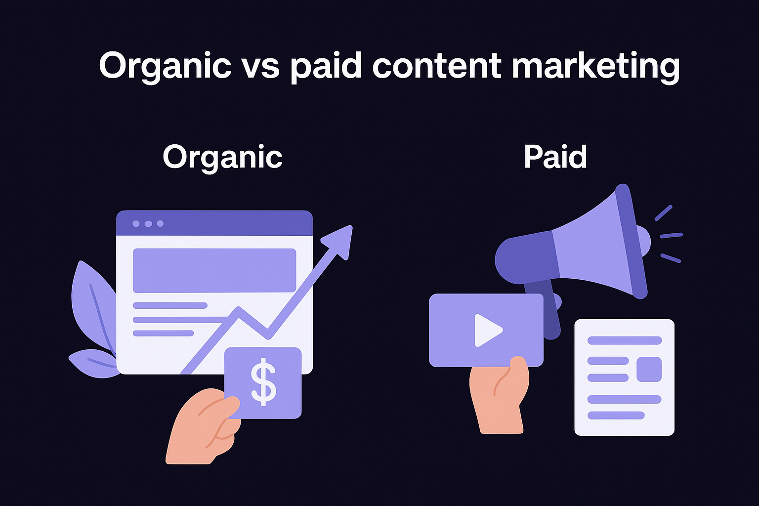 Organic vs paid content marketing