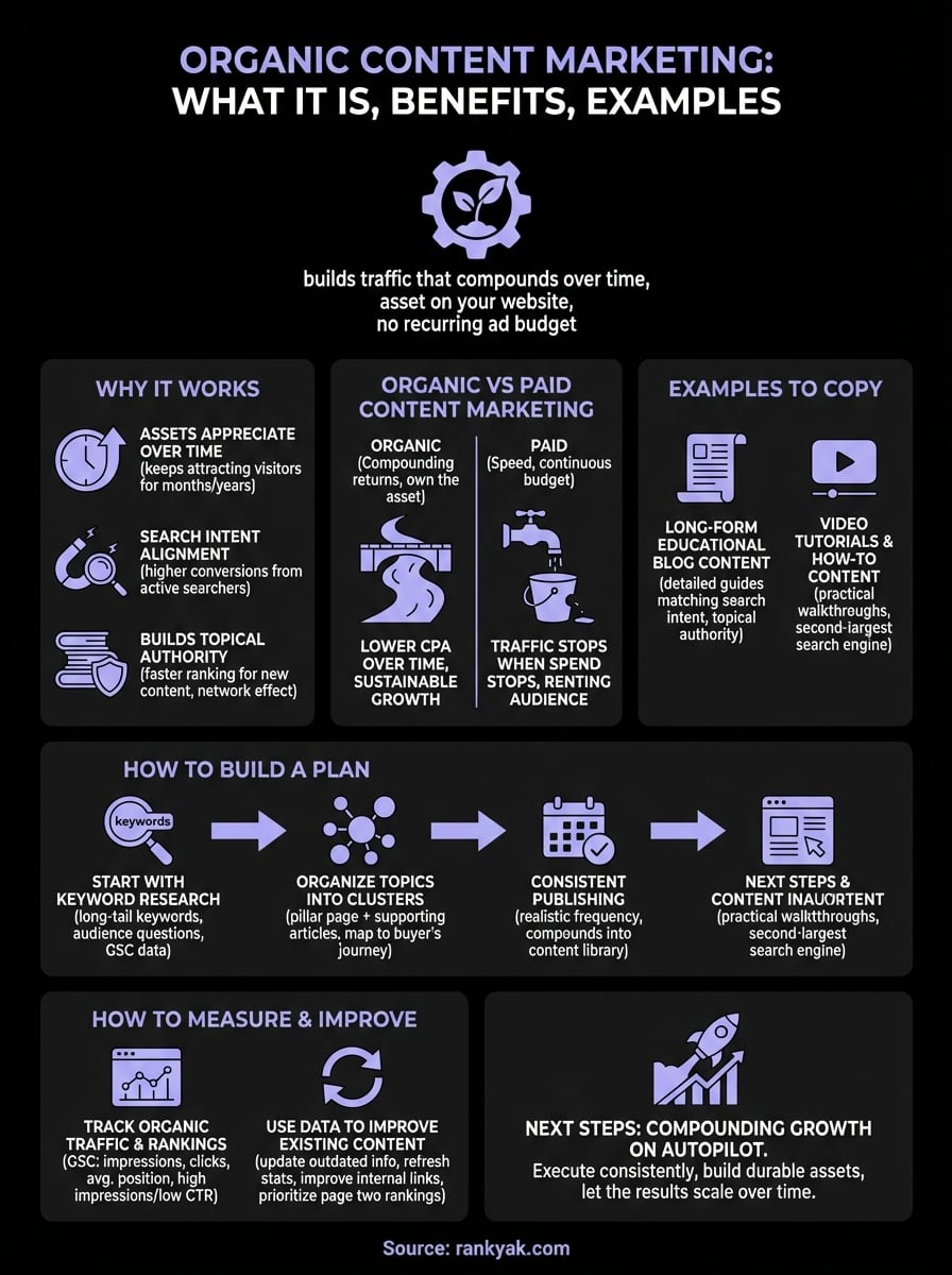 organic content marketing infographic