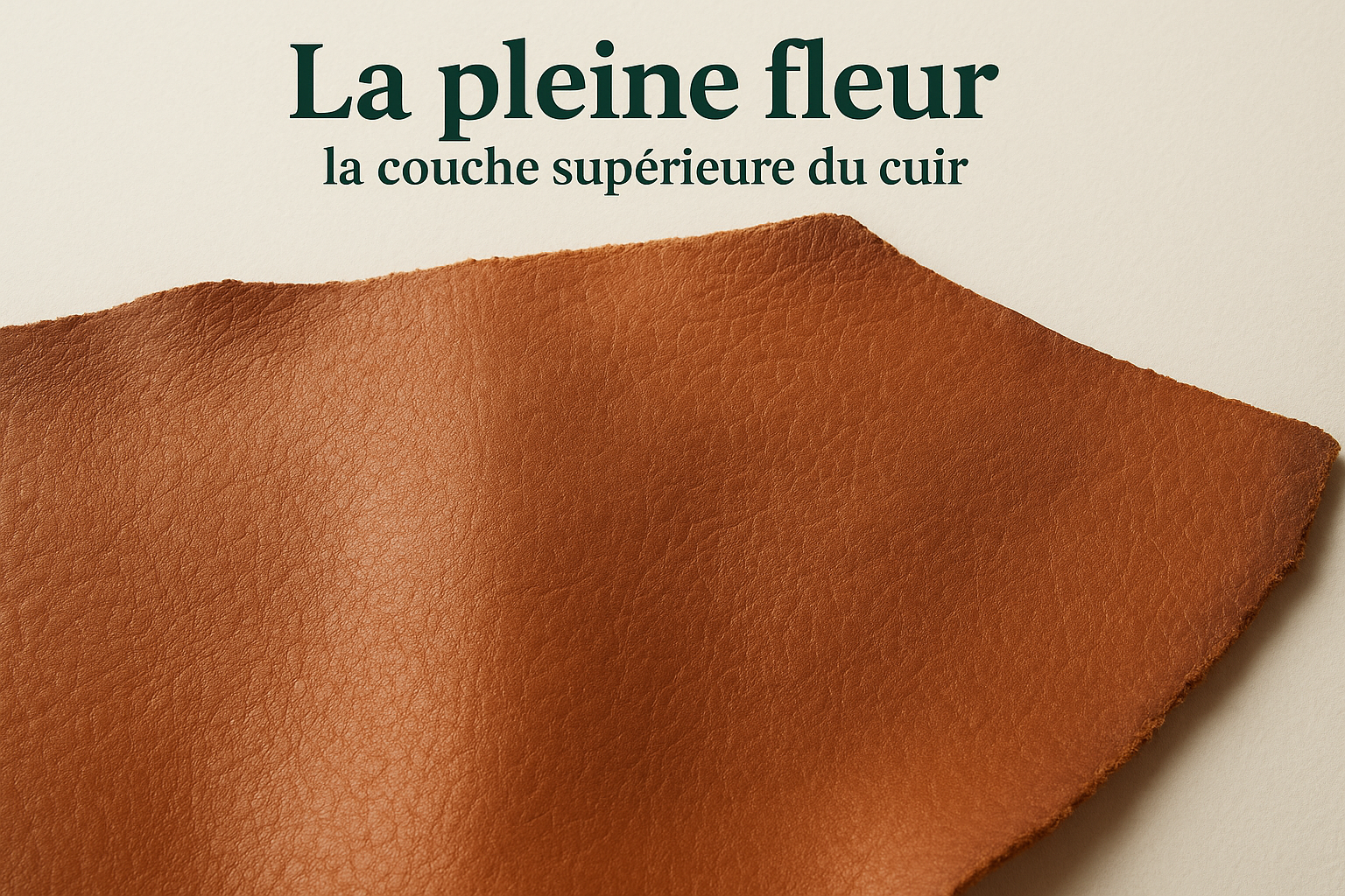La pleine fleur : couche supérieure du cuir