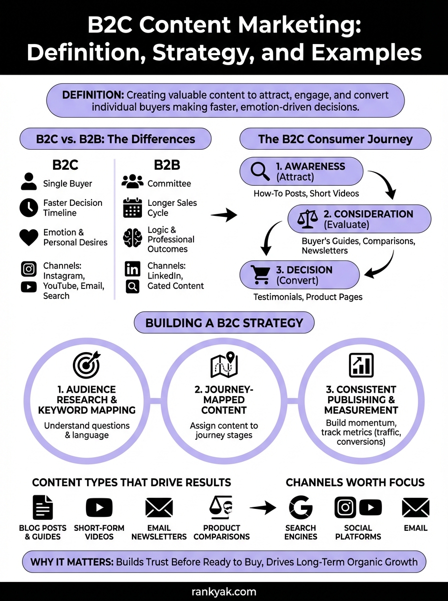 b2c content marketing infographic