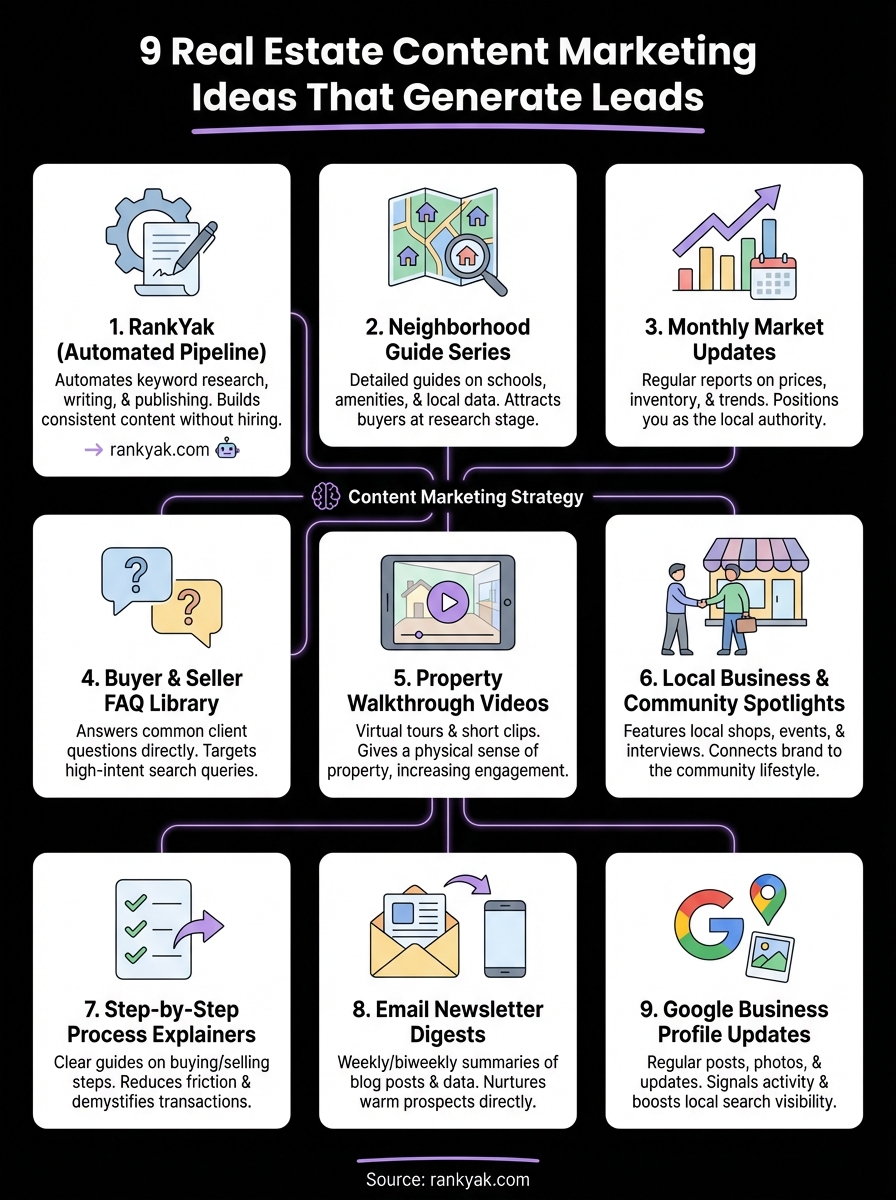 real estate content marketing infographic