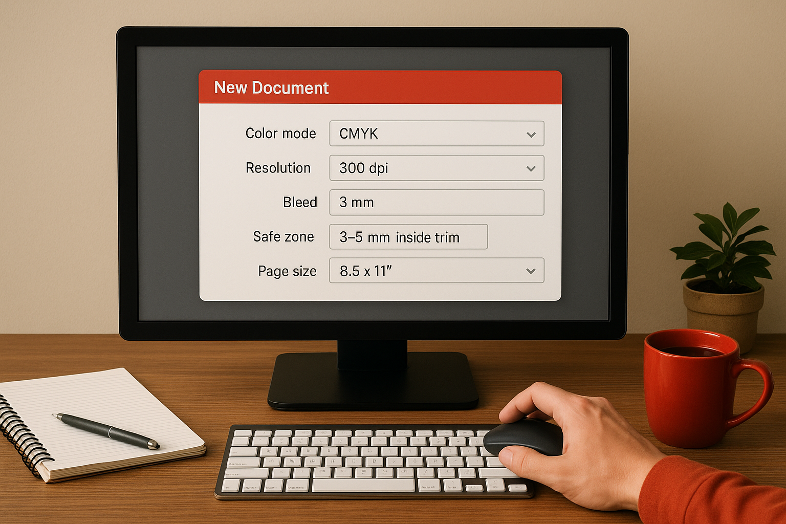 Configure your document settings before you design anything