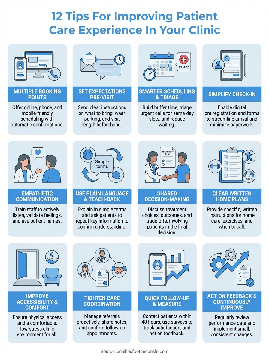 improving patient care experience infographic
