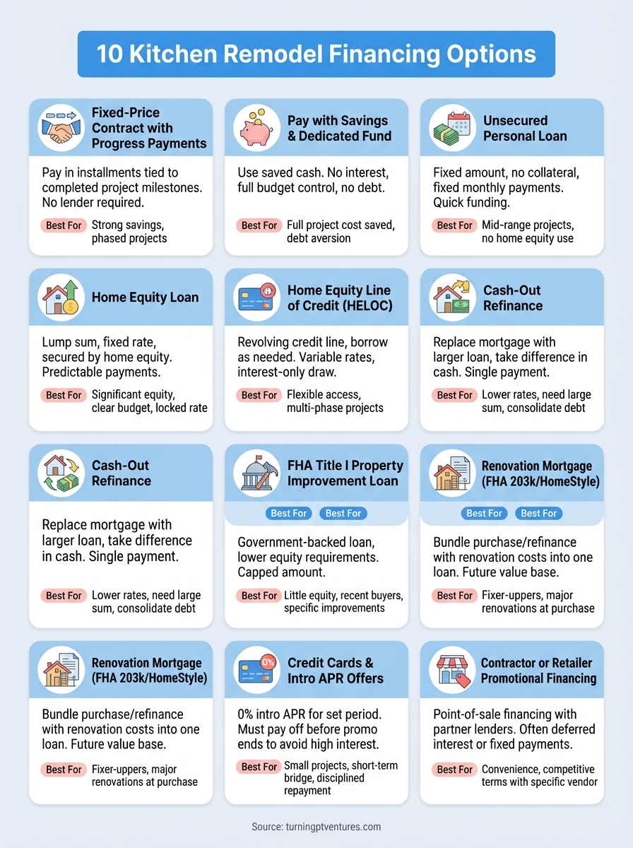 kitchen remodel financing options infographic