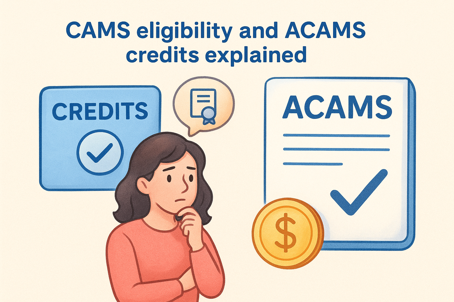 CAMS eligibility and ACAMS credits explained
