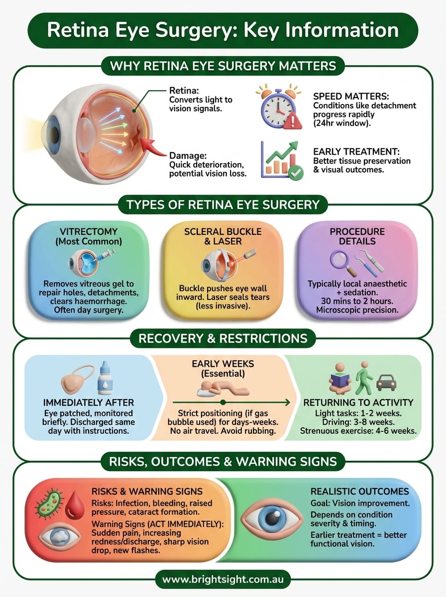 retina eye surgery infographic