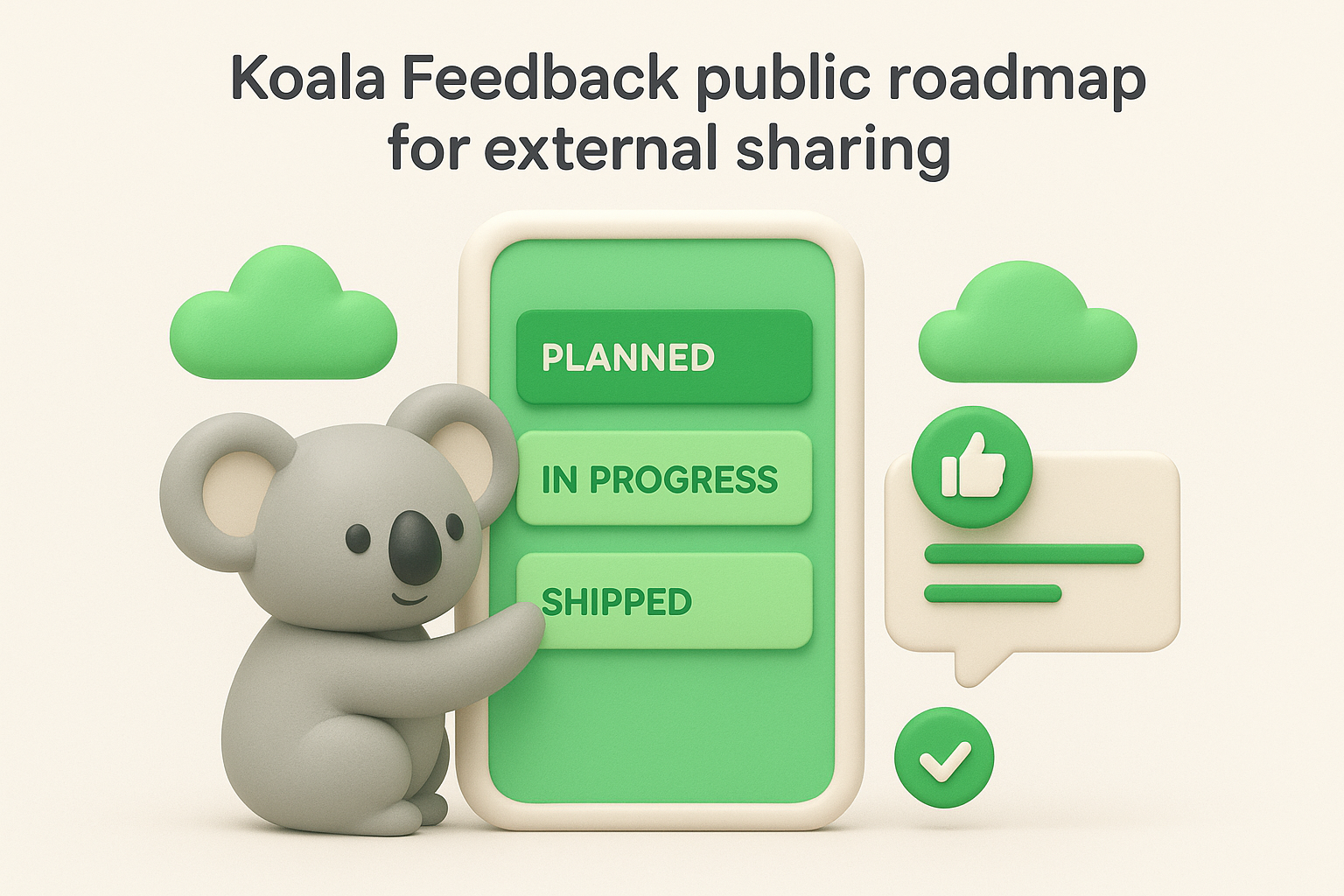1. Koala Feedback public roadmap for external sharing