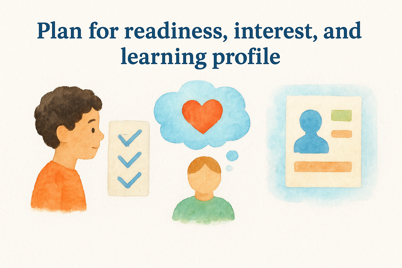 Plan for readiness, interest, and learning profile