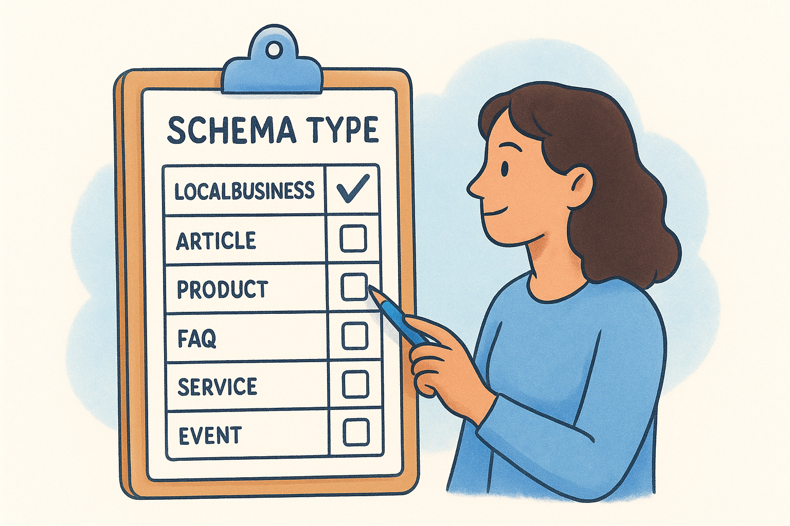 Find the schema type that matches your page