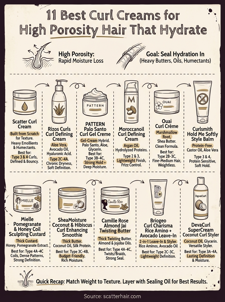curl cream for high porosity hair infographic