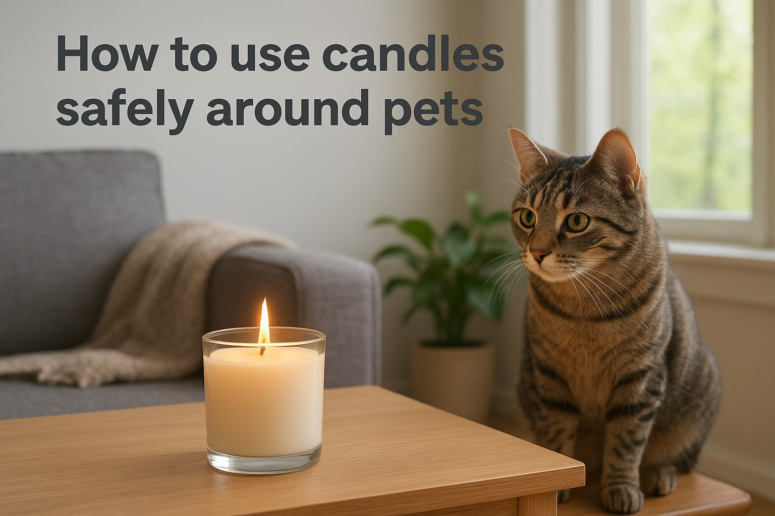 How to use candles safely around pets