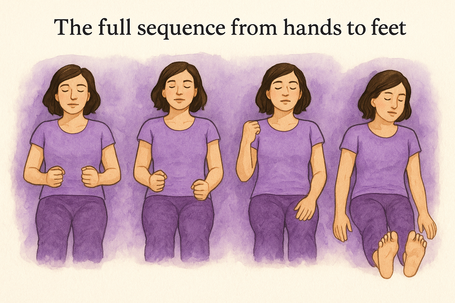The full sequence from hands to feet
