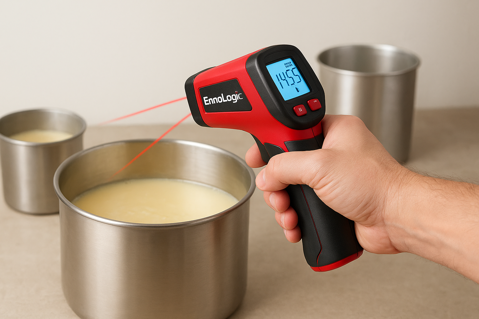 3. EnnoLogic eT650D infrared temperature gun