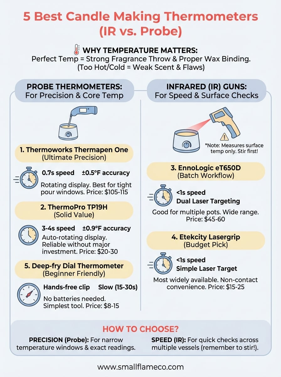 candle making thermometer infographic