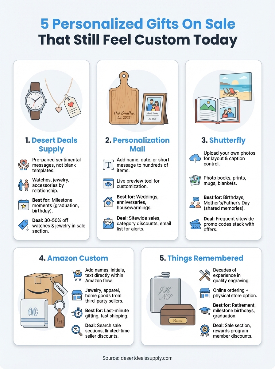 personalized gifts on sale infographic