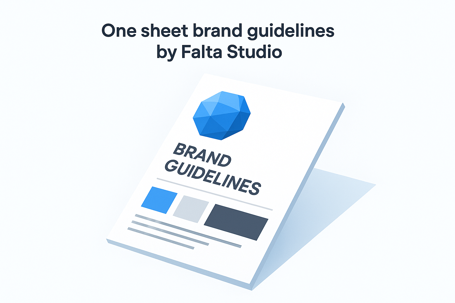 5. One sheet brand guidelines by Falta Studio