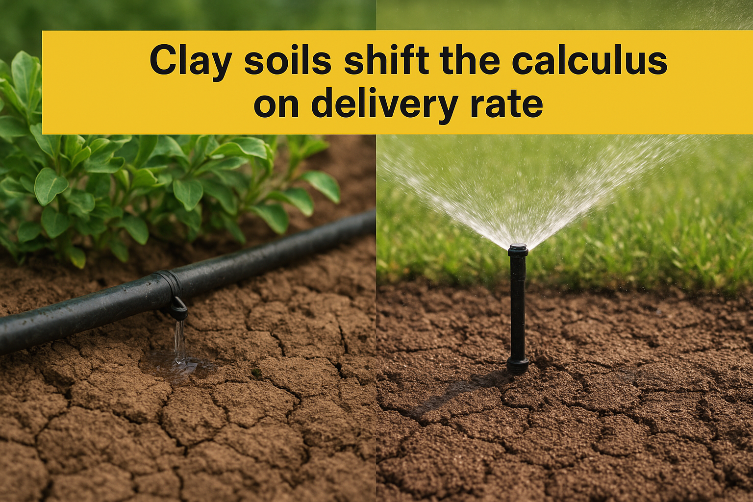 Clay soils shift the calculus on delivery rate