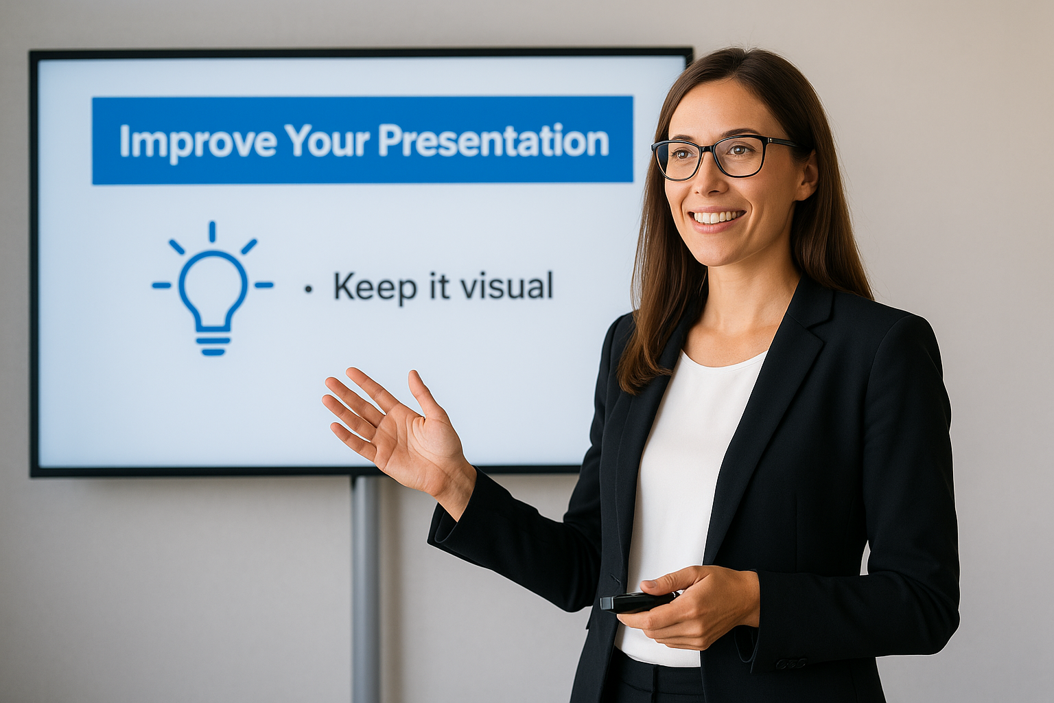 6. Maak slides visueel en houd je talk strak