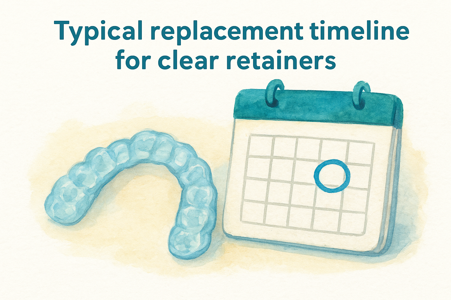 Typical replacement timeline for clear retainers