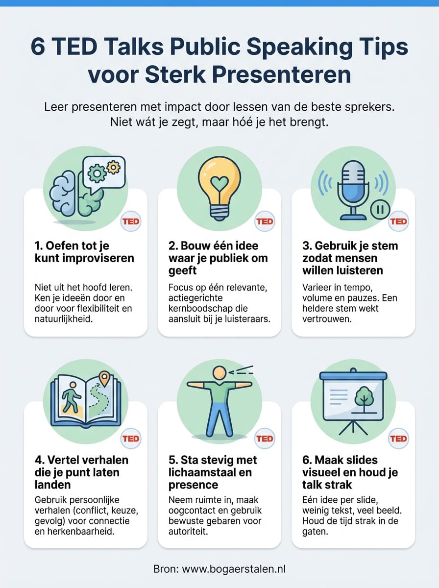 ted talks public speaking tips infographic