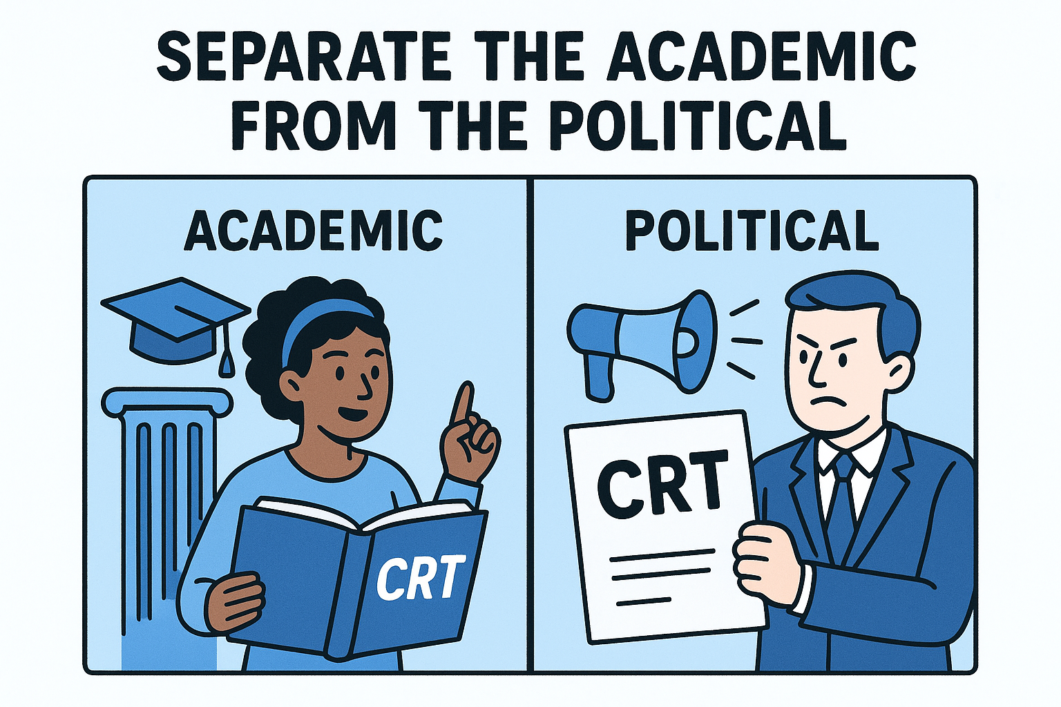 Separate the academic from the political
