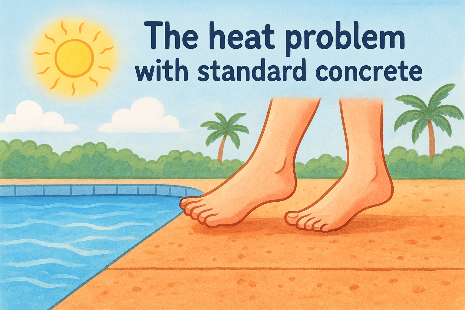 The heat problem with standard concrete