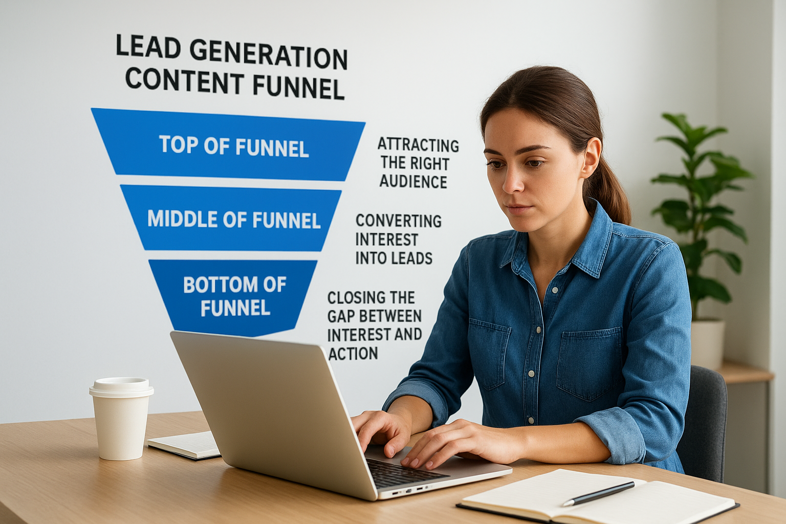 How the lead generation content funnel works