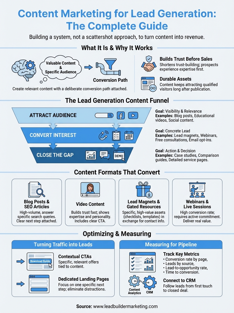 content marketing for lead generation infographic