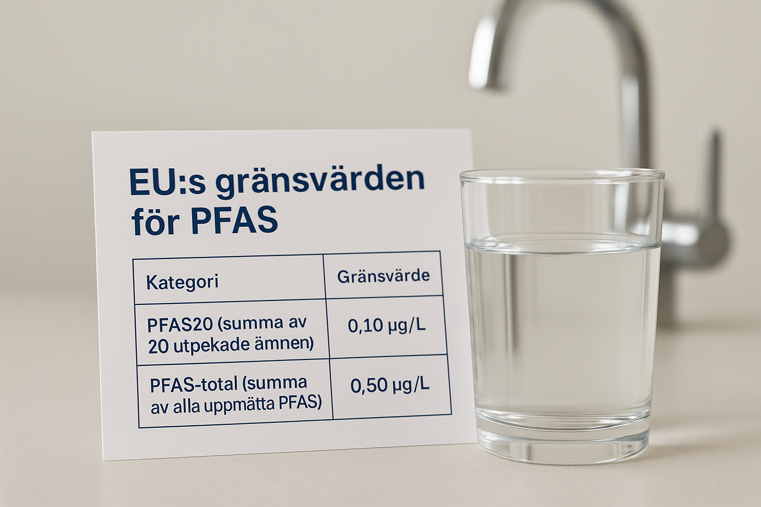 EU:s gränsvärden för PFAS