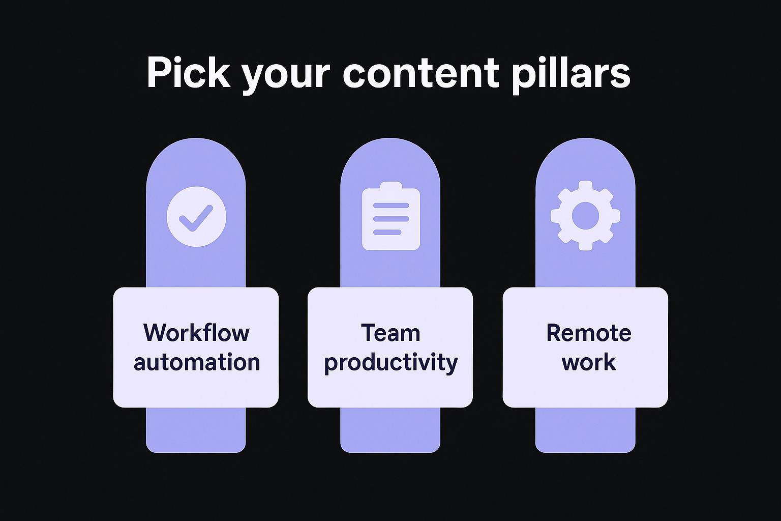 Pick your content pillars