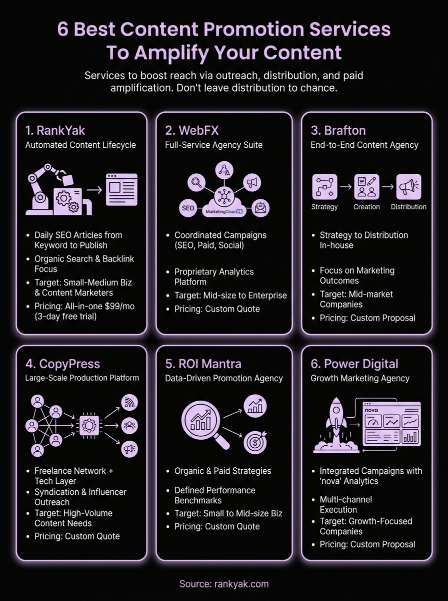 content promotion services infographic