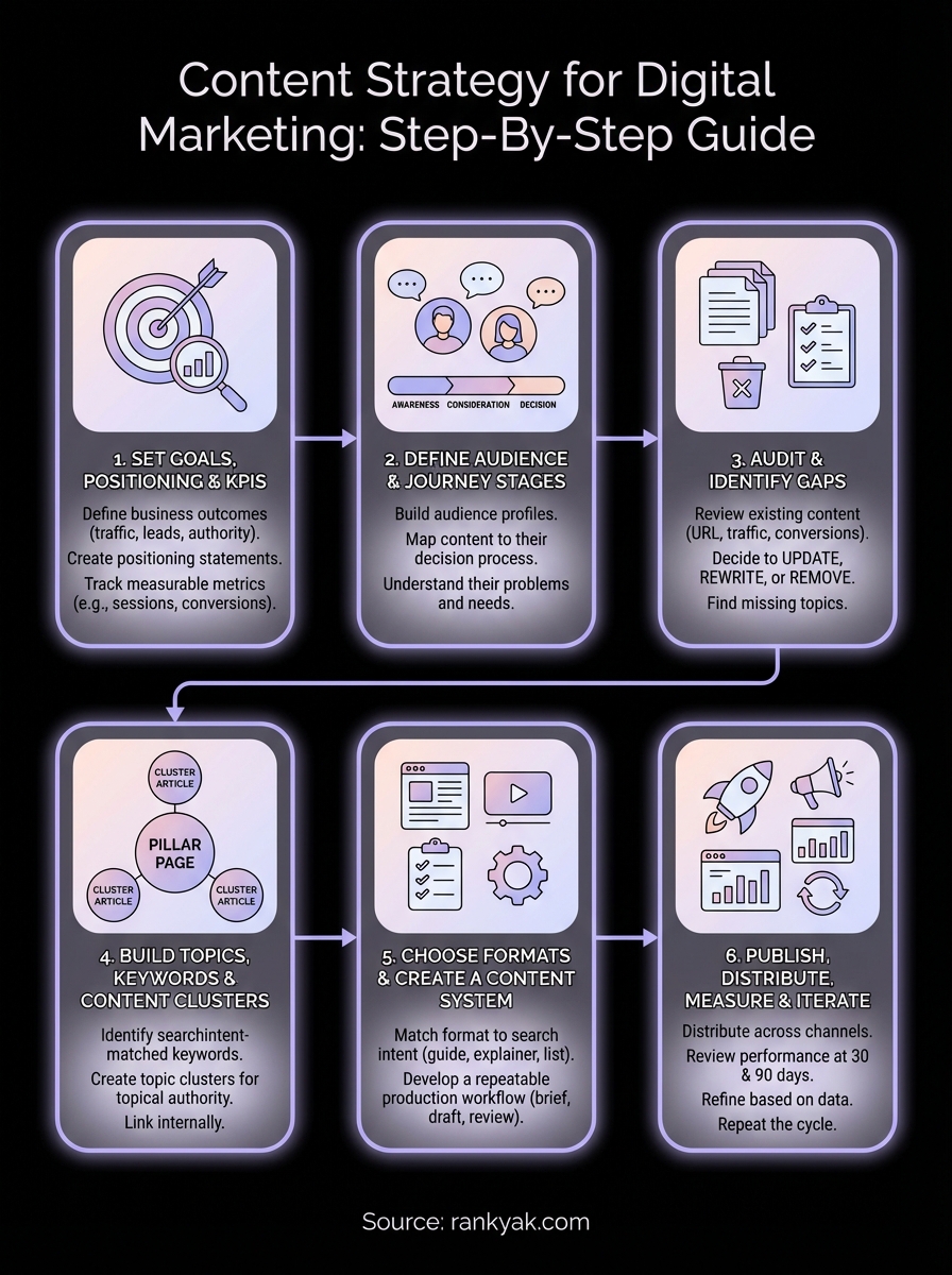 content strategy for digital marketing infographic