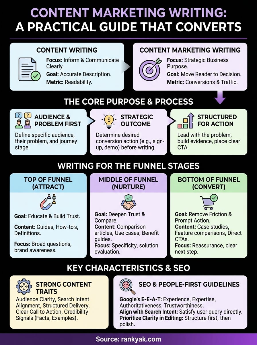 content marketing writing infographic