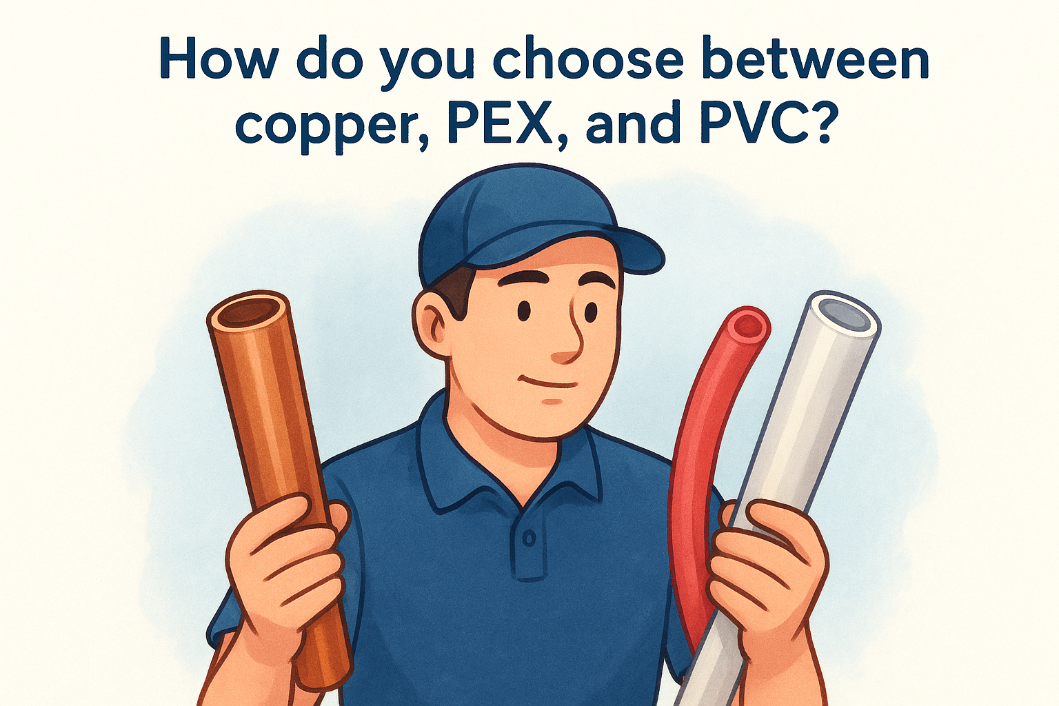 8. How do you choose between copper, PEX, and PVC?