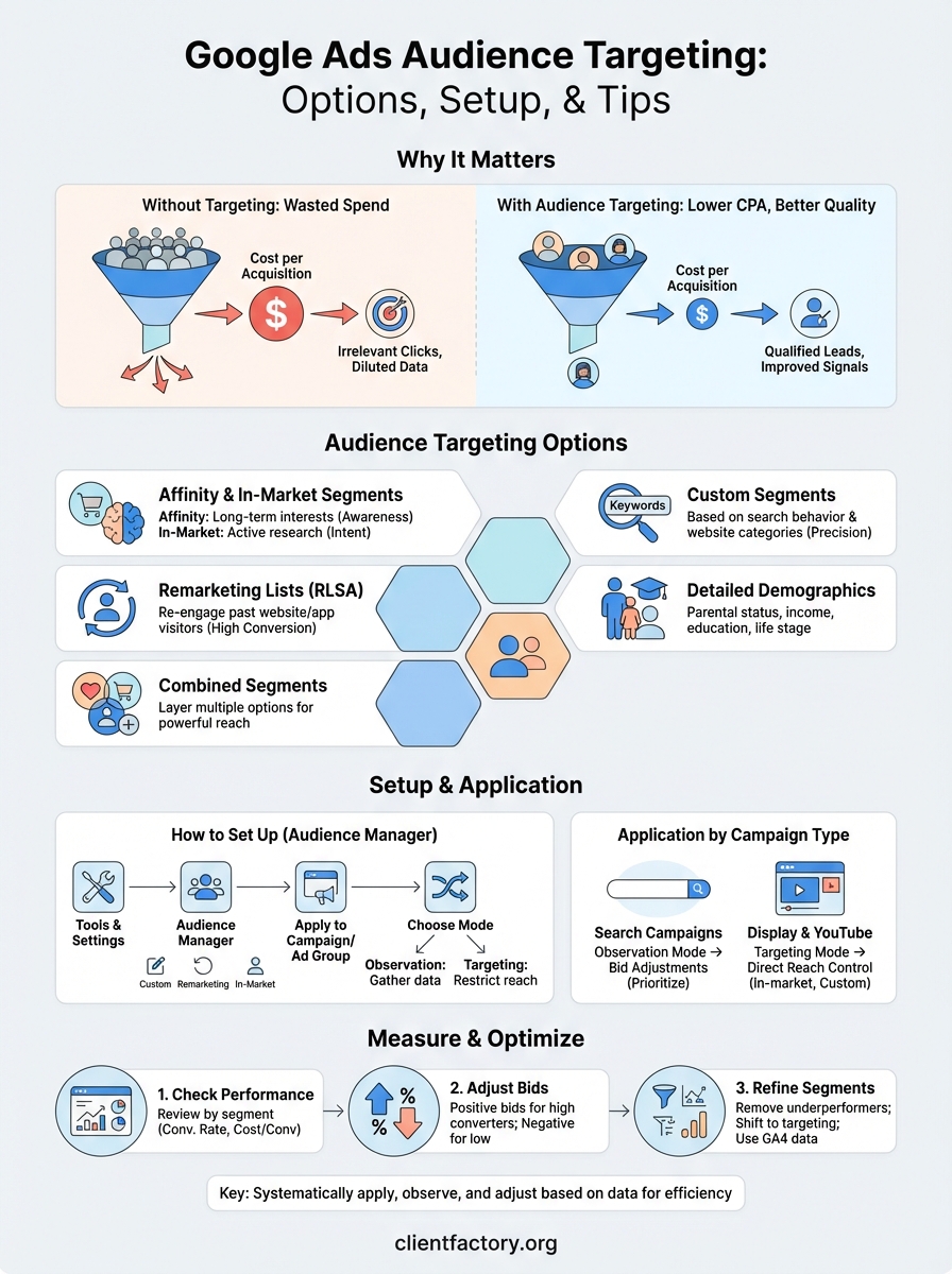google ads audience targeting infographic