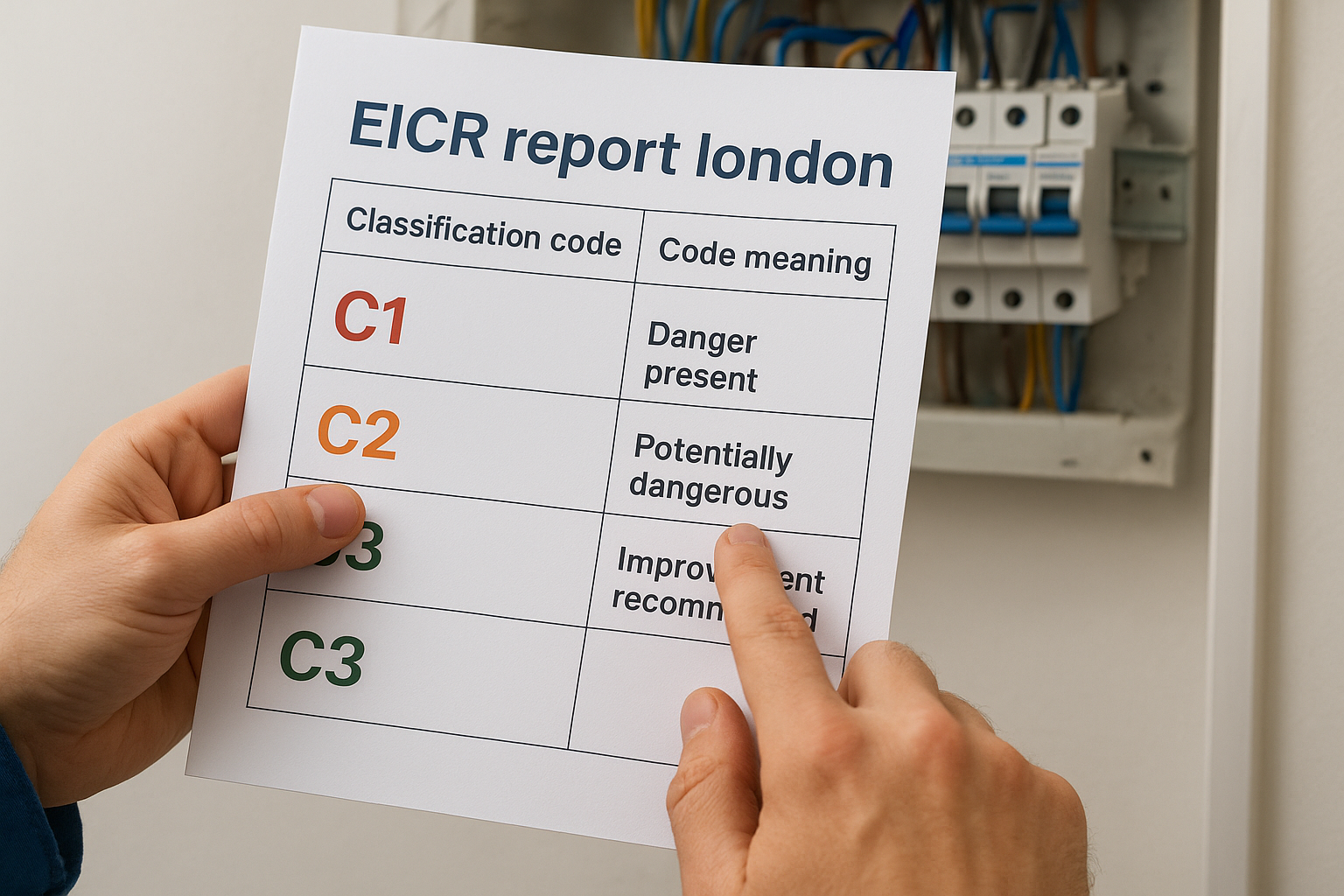 Understanding EICR codes and what to do next