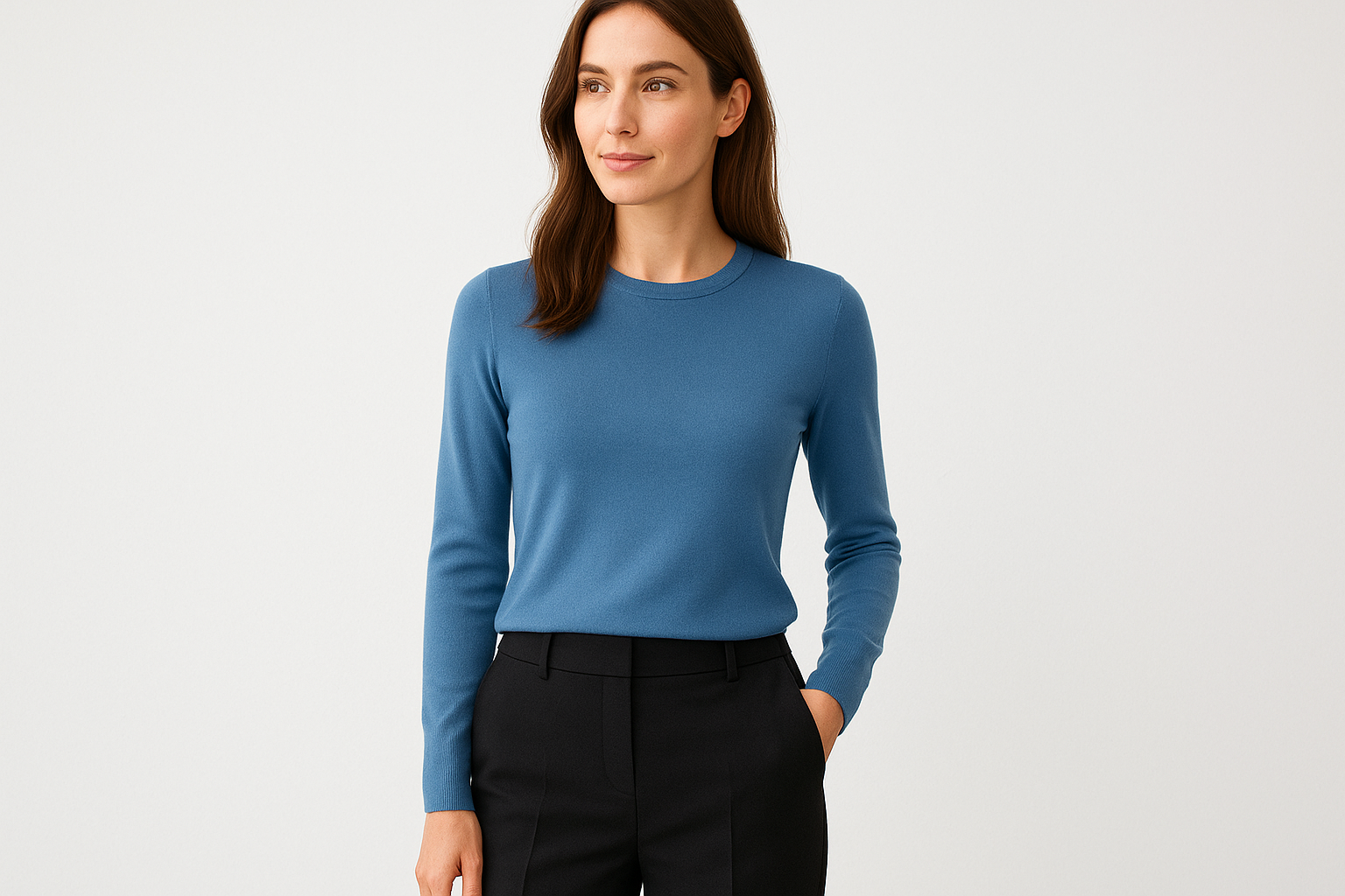4. Fine-Gauge Merino Sweater Top