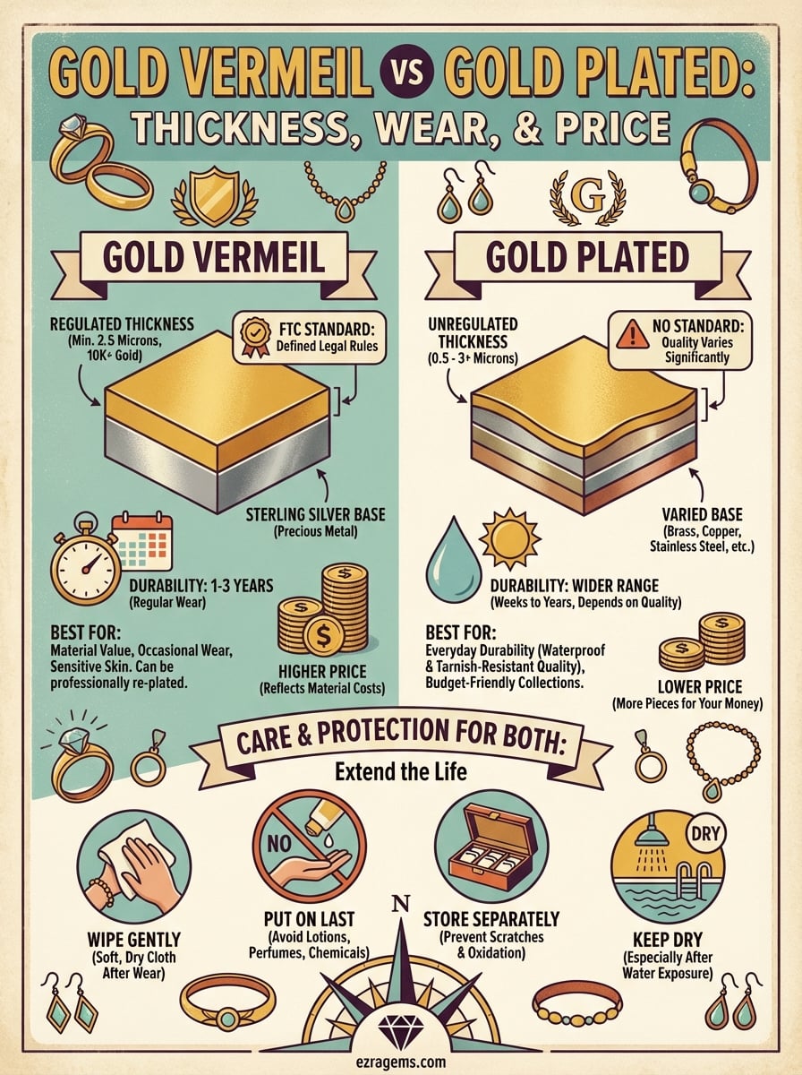 gold vermeil vs gold plated infographic