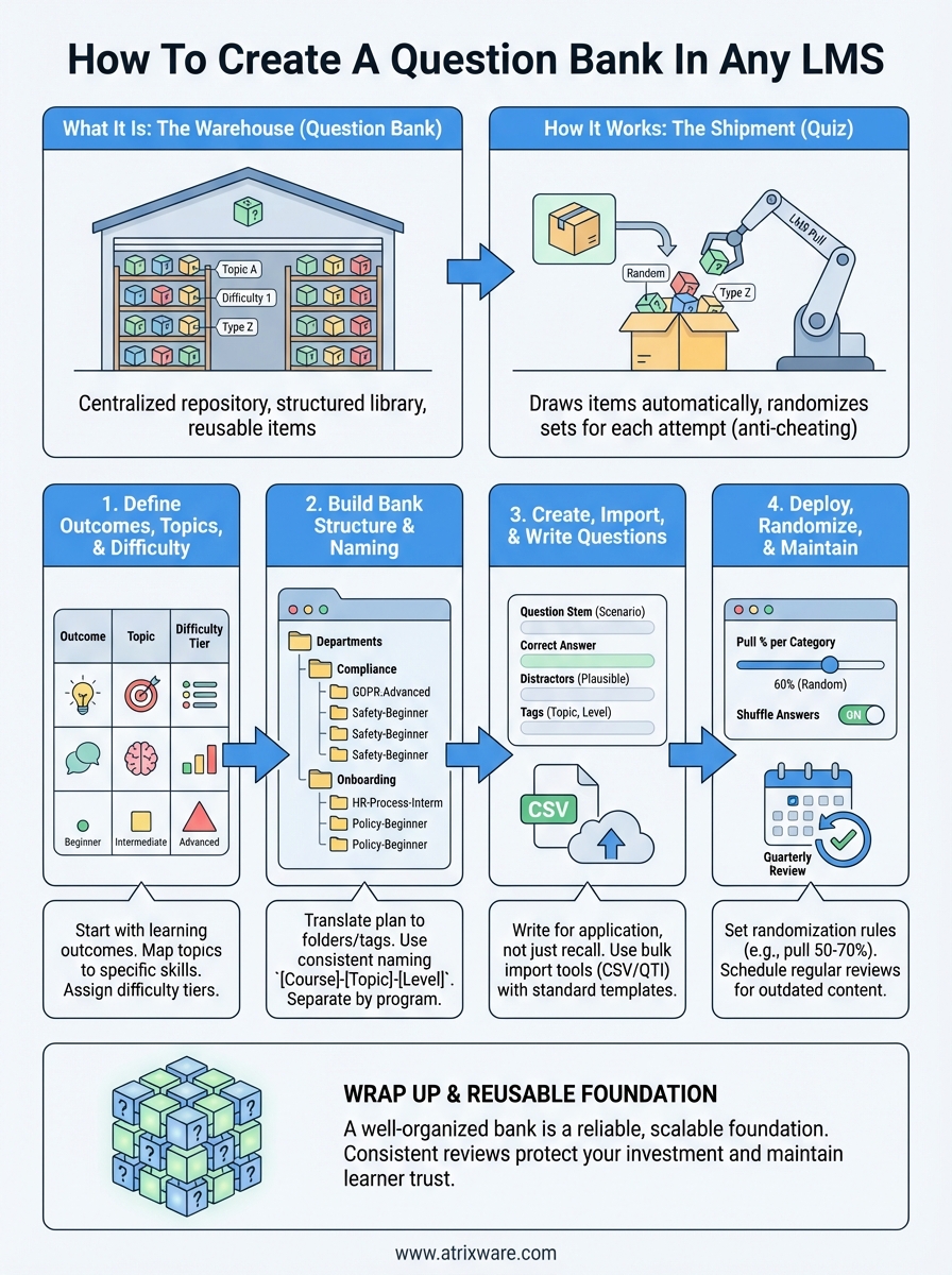 how to create a question bank infographic