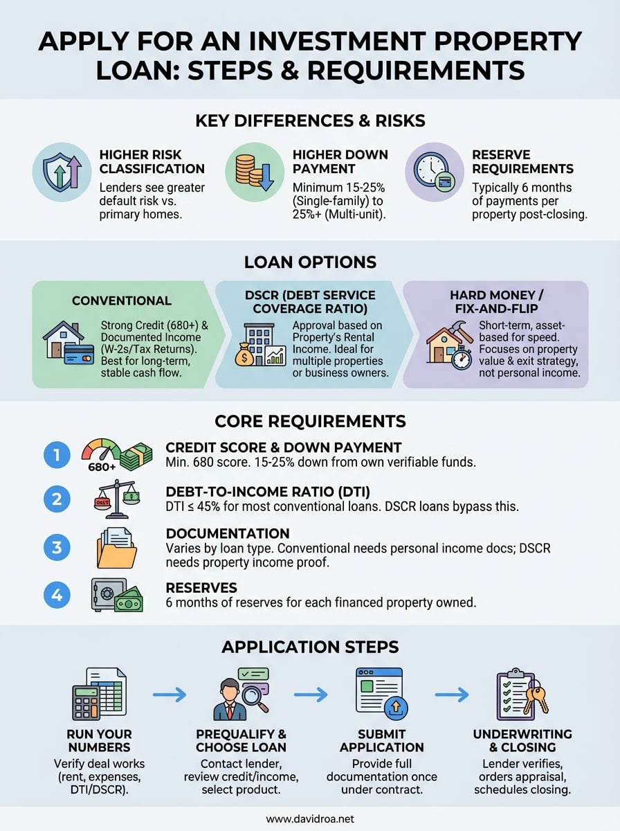 apply for investment property loan infographic