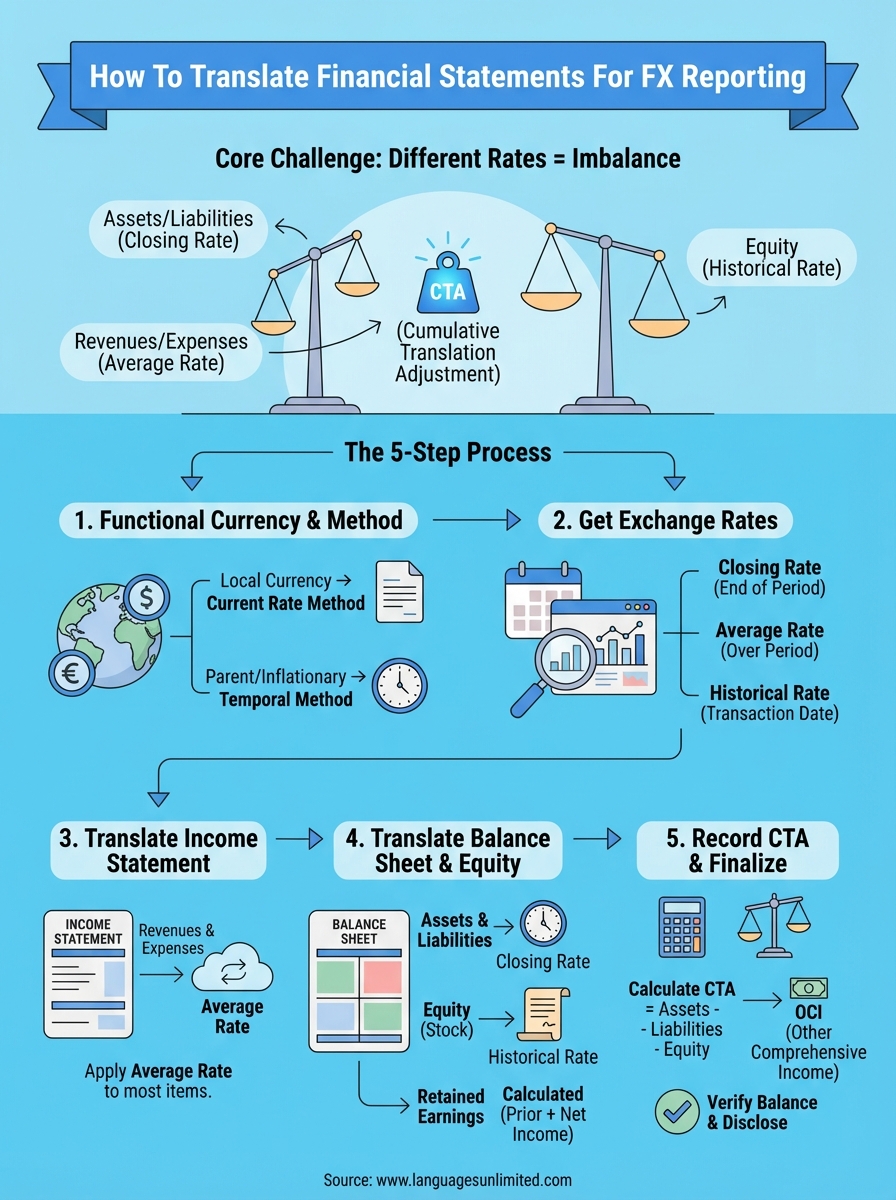 how to translate financial statements infographic