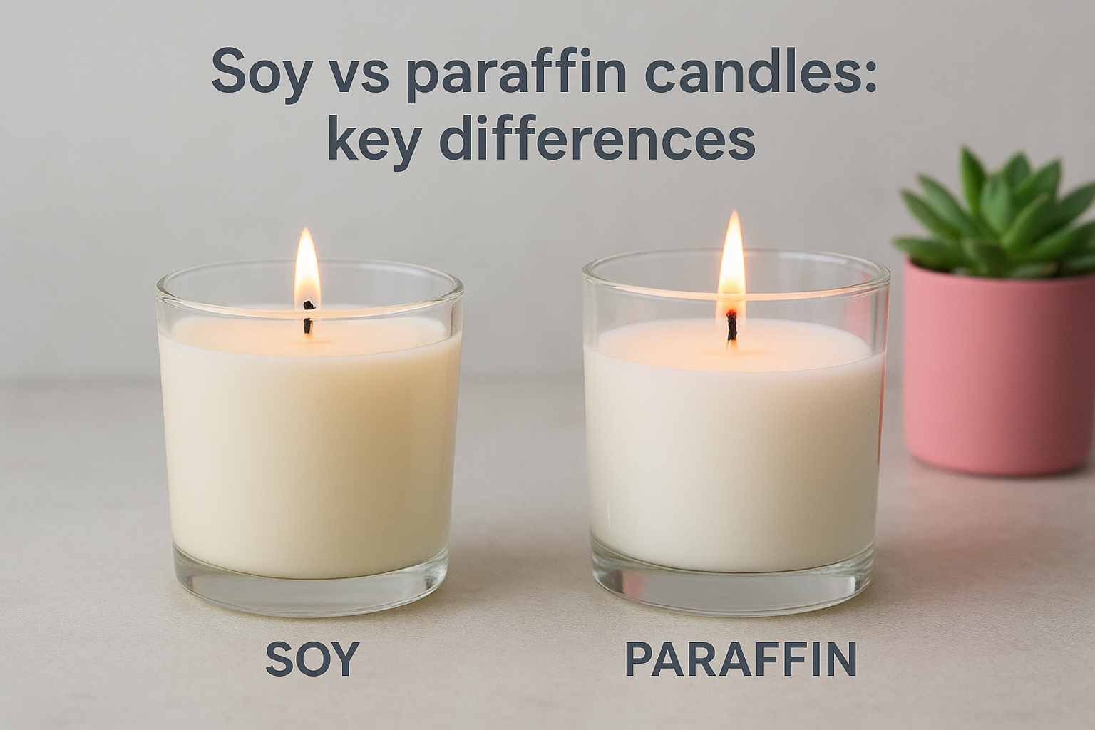 Soy vs paraffin candles: key differences