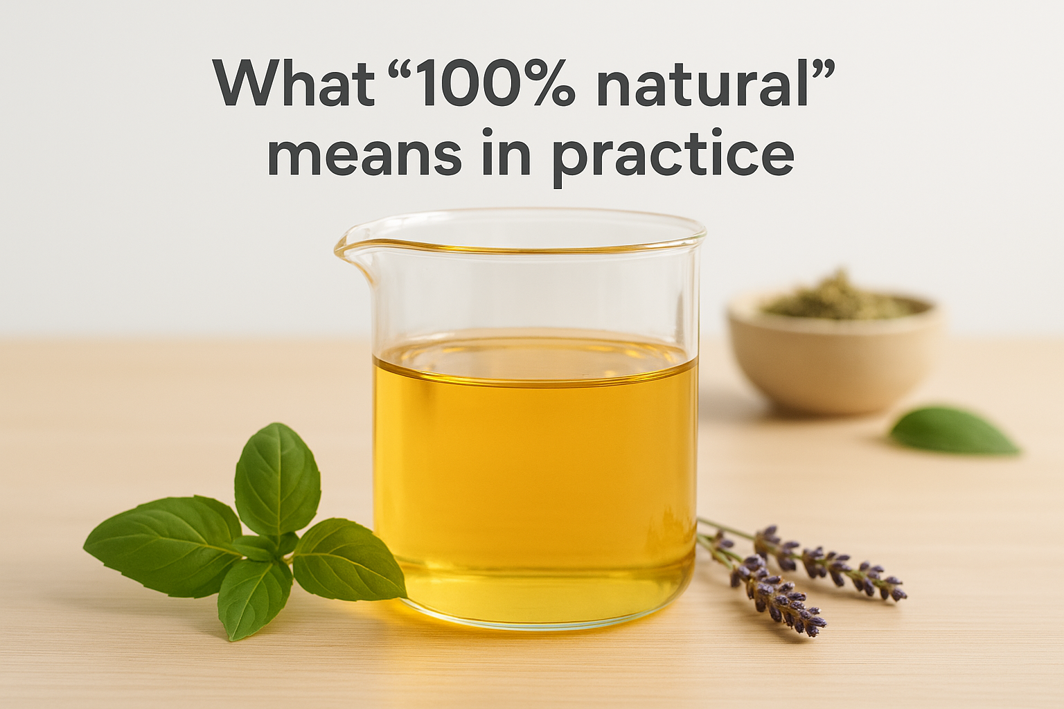 What "100% natural" means in practice