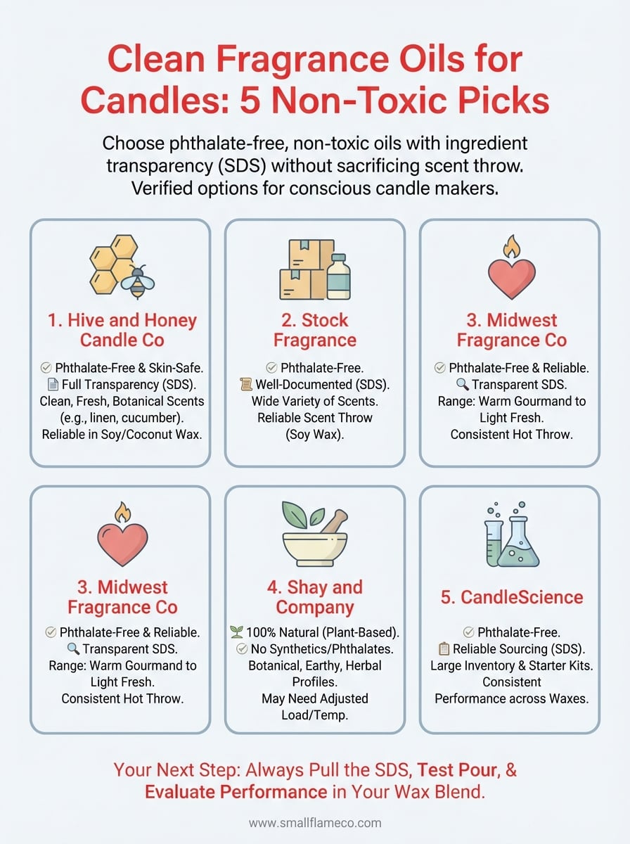 clean fragrance oils for candles infographic
